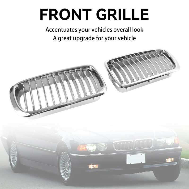 Calandre avant chromée BMW Série 7 E38 1994-2001 2 pièces