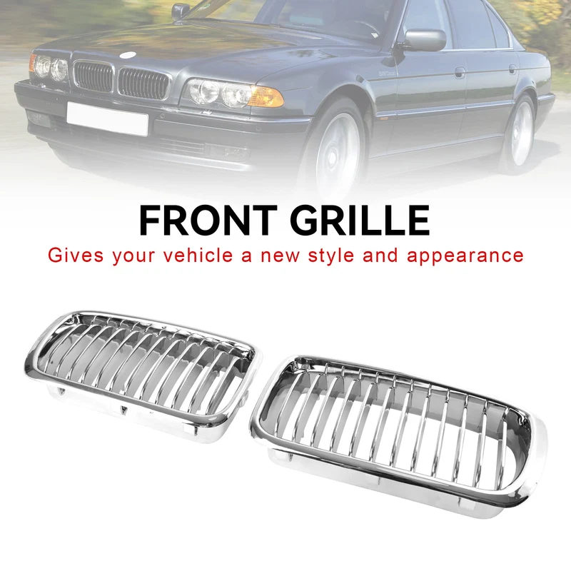 Calandre avant chromée BMW Série 7 E38 1994-2001 2 pièces