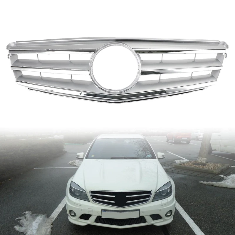 Grille LED Mercedes W204 C300 C350 Noir Chrome