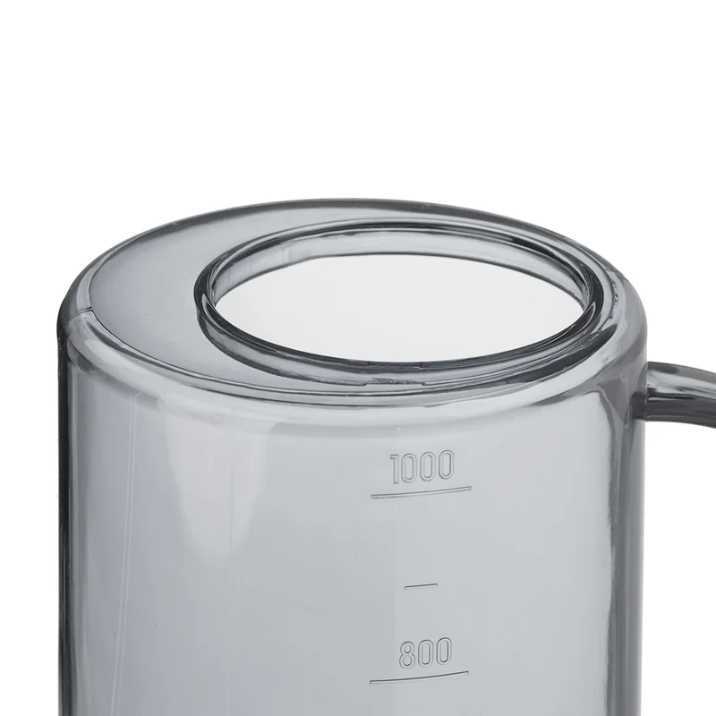Arrosoir pour plantes d'intérieur et balcon 1 L avec bec long et anse pratique en plastique noir 13_0015298