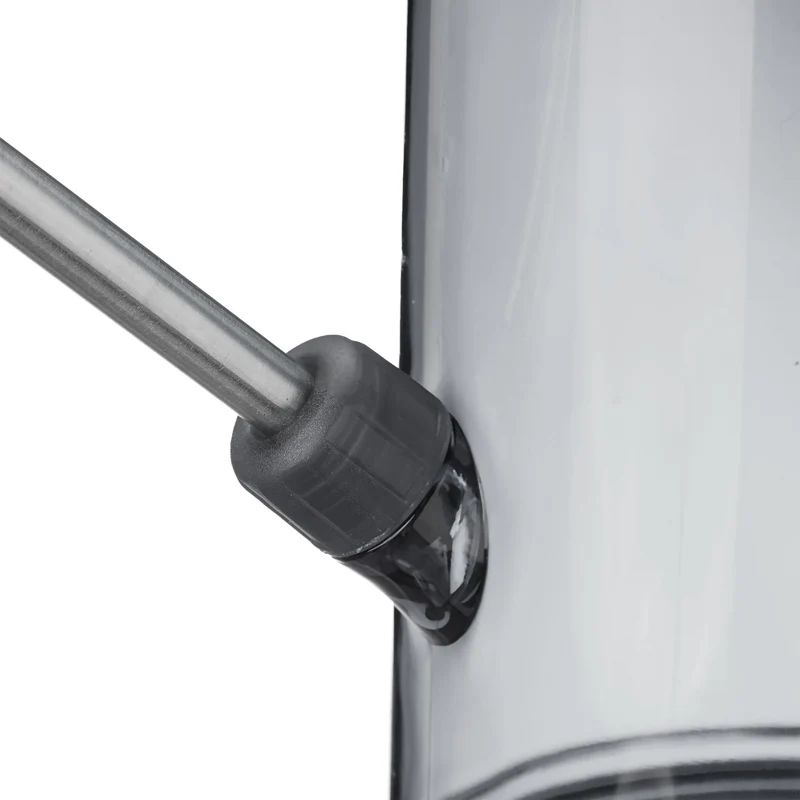 Arrosoir pour plantes d'intérieur et balcon 1 L avec bec long et anse pratique en plastique noir 13_0015298