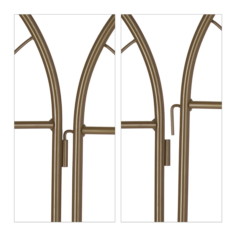 Lot de 2 tuteurs à tomates treillis décoratifs jardin 200 x 30 cm en métal marron 13_0012024