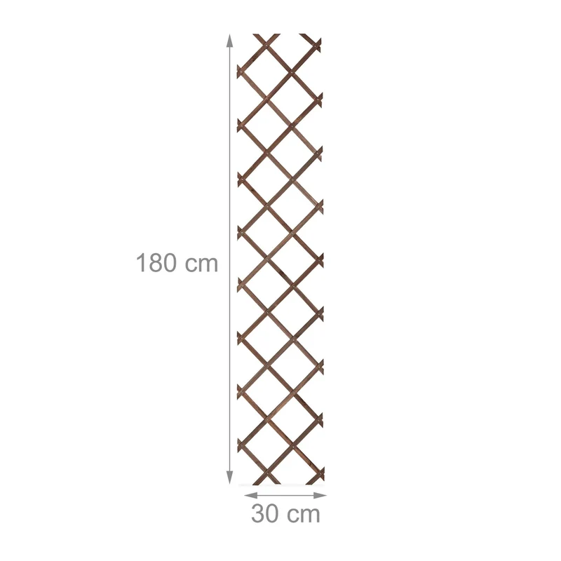 Lot de 3 tuteurs extensibles pour plantes grimpantes jardin 70 x 15 x 3 cm en bois sapin marron 13_0015287