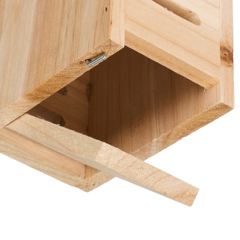 Hôtel à insectes abri suspendu jardin 25 x 15 x 15 cm pratique pour coccinelles en bois marron 13_0015187