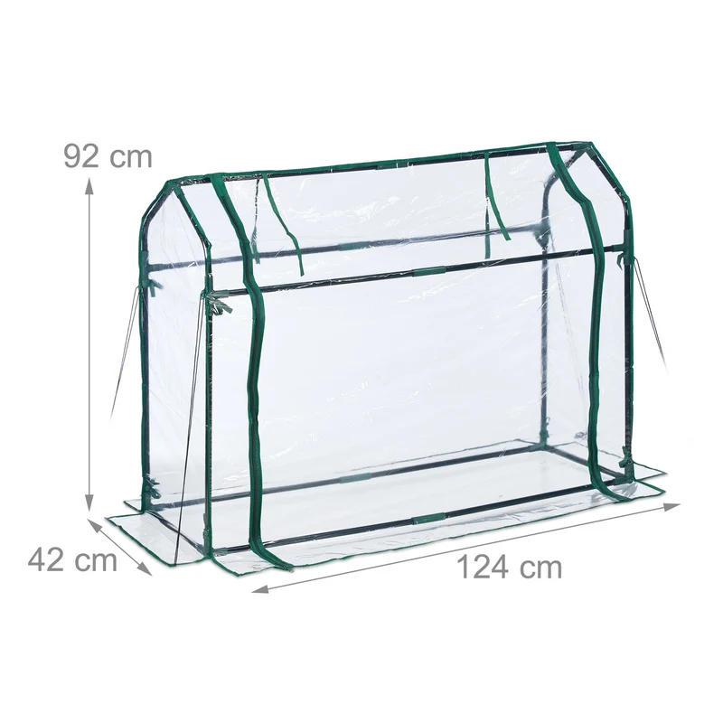 Serre de jardin transparente robuste pour herbes et légumes 140 x 70 x 70 cm en PVC blanc 13_0011289