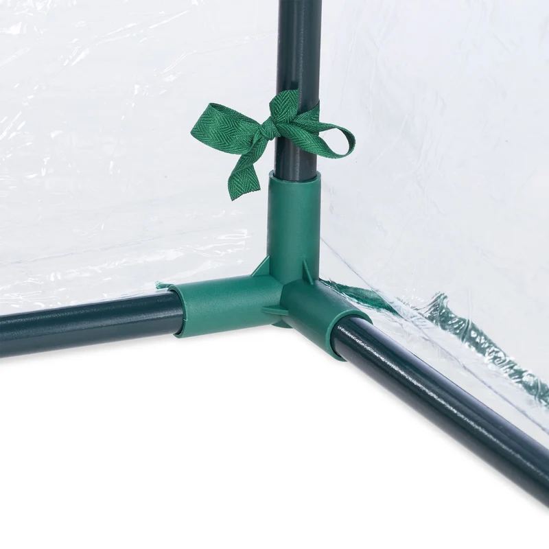 Serre de jardin transparente robuste pour herbes et légumes 140 x 70 x 70 cm en PVC blanc 13_0011289
