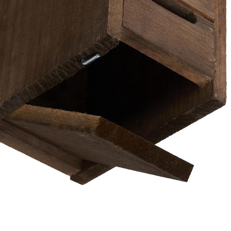 Hôtel à insectes design pratique jardin balcon avec ouverture rabat 30 x 20 x 15 cm en bois naturel 13_0015186