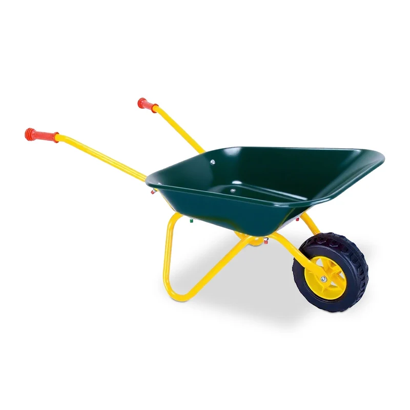 Brouette pour enfants jardinage transport feuilles 43 x 74 x 36 cm en métal rose 13_0017856