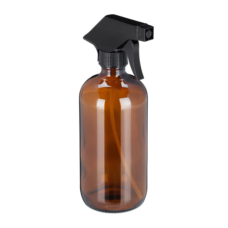 Lot de 2 pulvérisateurs verre bruns pour cheveux et plantes 22 x 7 x 10 cm en verre brun 13_0009296