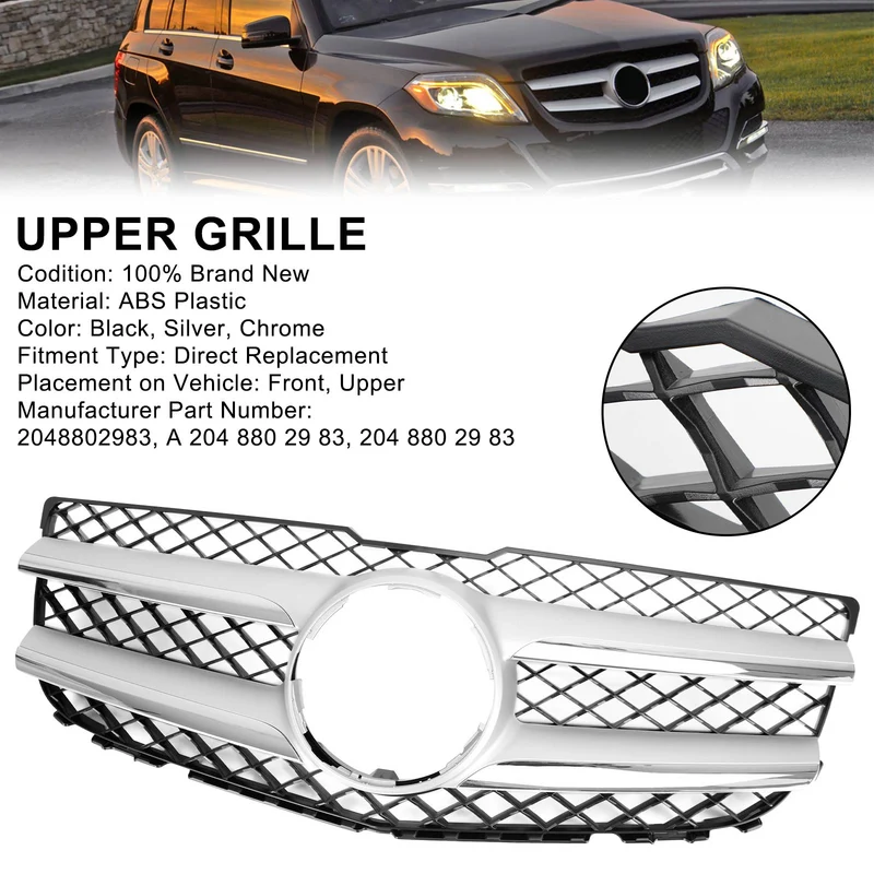 Calandre Avant Chromée Supérieure Mercedes GLK X204 2013-2015