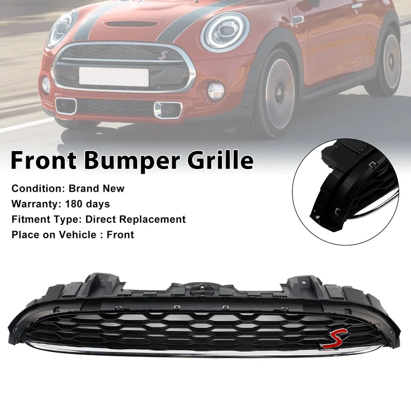 Ensemble Calandre Noire Cache-plaque MINI F55 Cooper S/SD 2014-2021