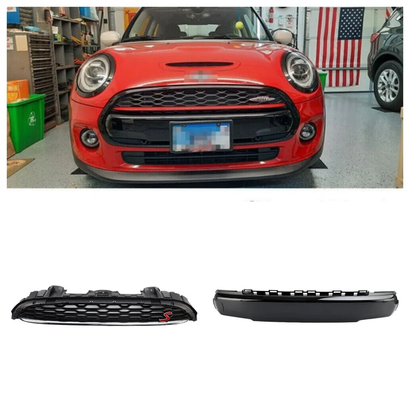 Ensemble Calandre Noire Cache-plaque MINI F55 Cooper S/SD 2014-2021