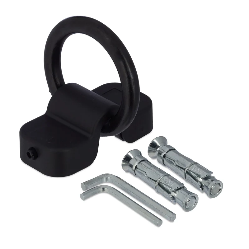 Ancrage murale ou au sol pour vélo moto trottinette 15 x 5 x 5 cm en acier trempé noir 13_0013185