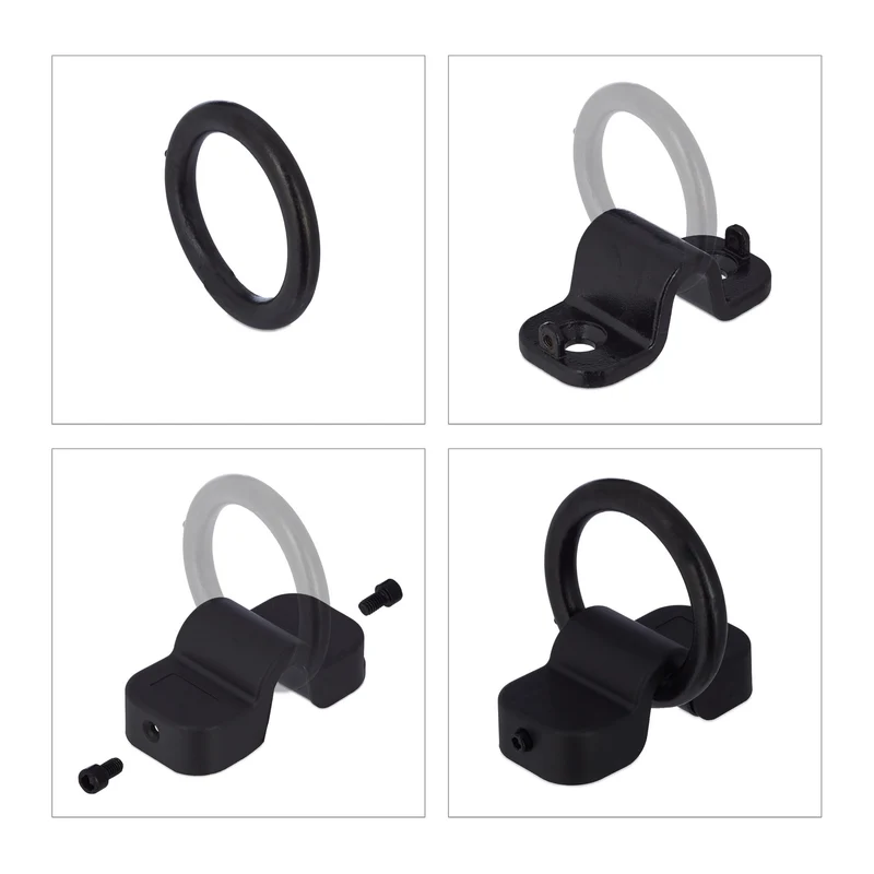 Ancrage murale ou au sol pour vélo moto trottinette 15 x 5 x 5 cm en acier trempé noir 13_0013185