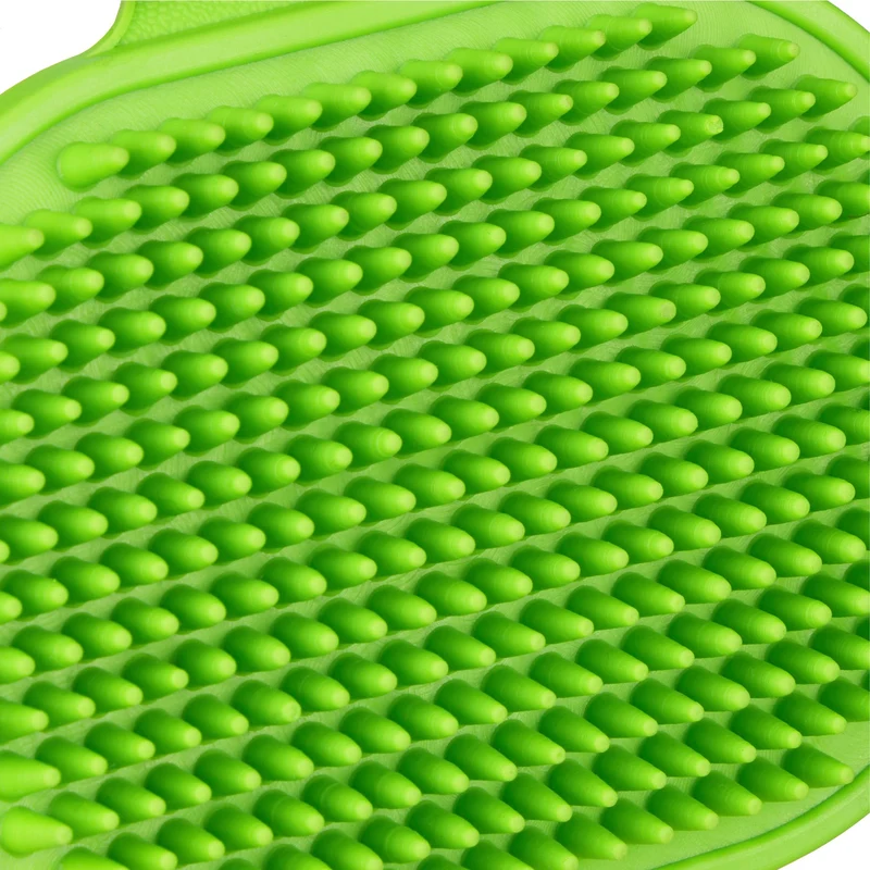 Lot de 3 brosses pour animaux de compagnie 26 x 12,5 cm pelage brillant effet massage en TPR vert 13_0012862