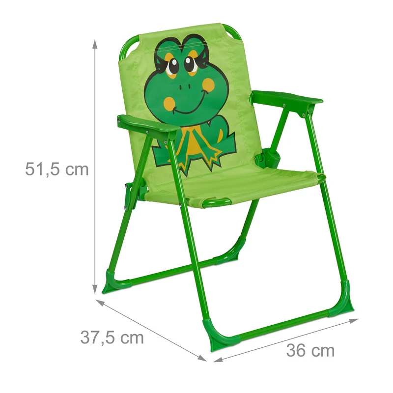 Chaise pliante enfant légère pour jardin camping 51,5 x 36 x 37,5 cm en polyester rose 13_0016981