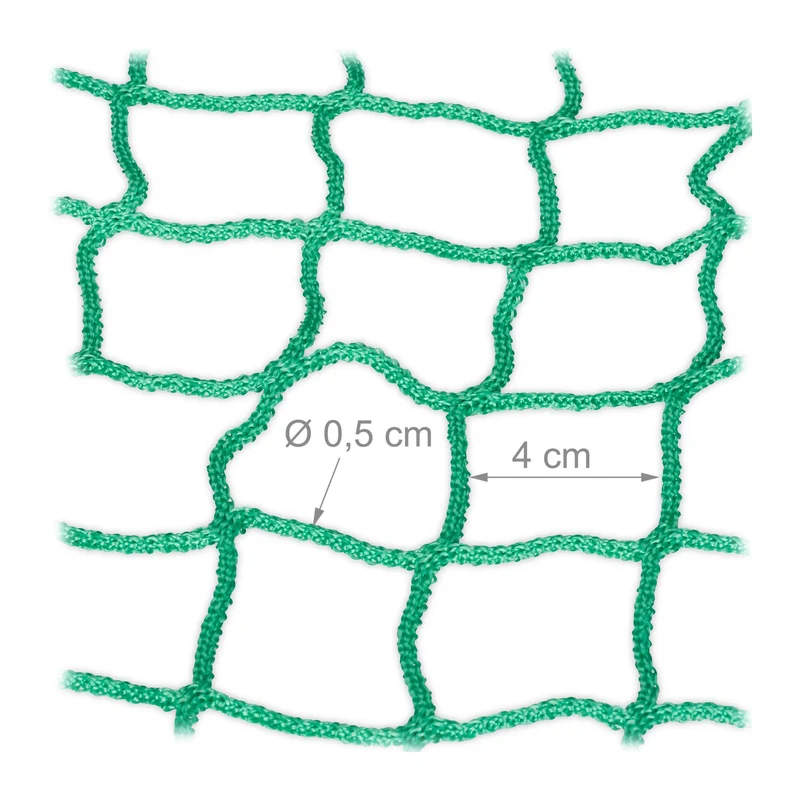 Filet de protection pour remorque 2 x 3 m cordage flexible sécurité renforcée usage polyvalent en polyester vert 13_0015439