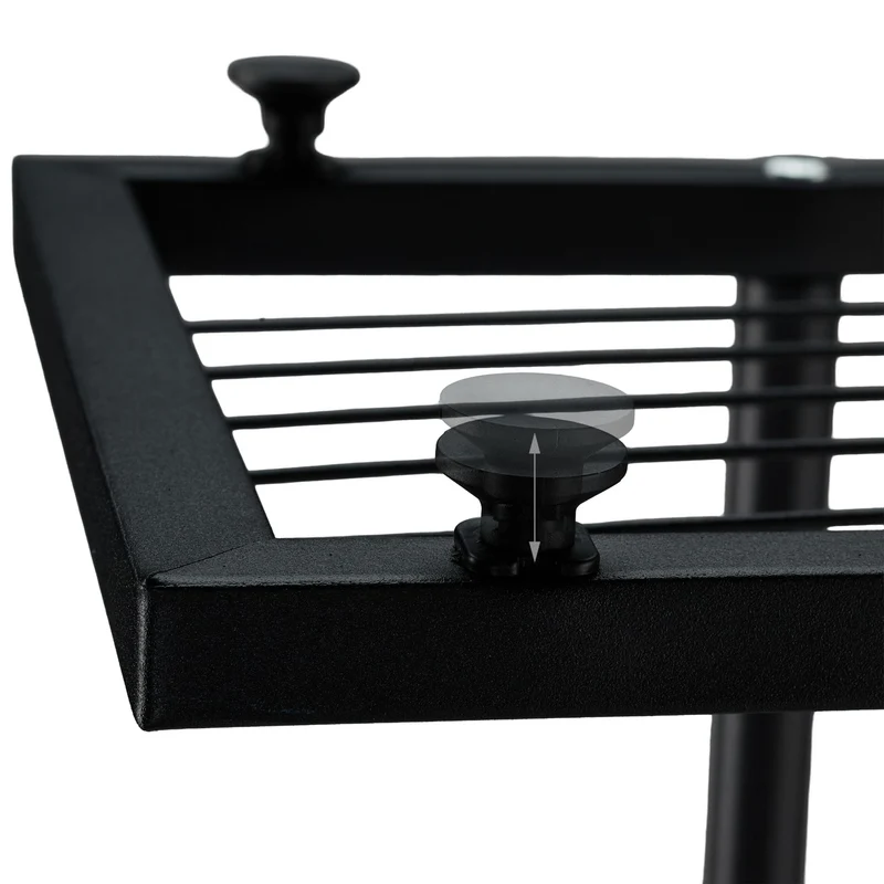 Étagère à plantes moderne 109,5 x 44 x 22 cm 6 niveaux pratiques pour salon véranda en acier noir 13_0016734