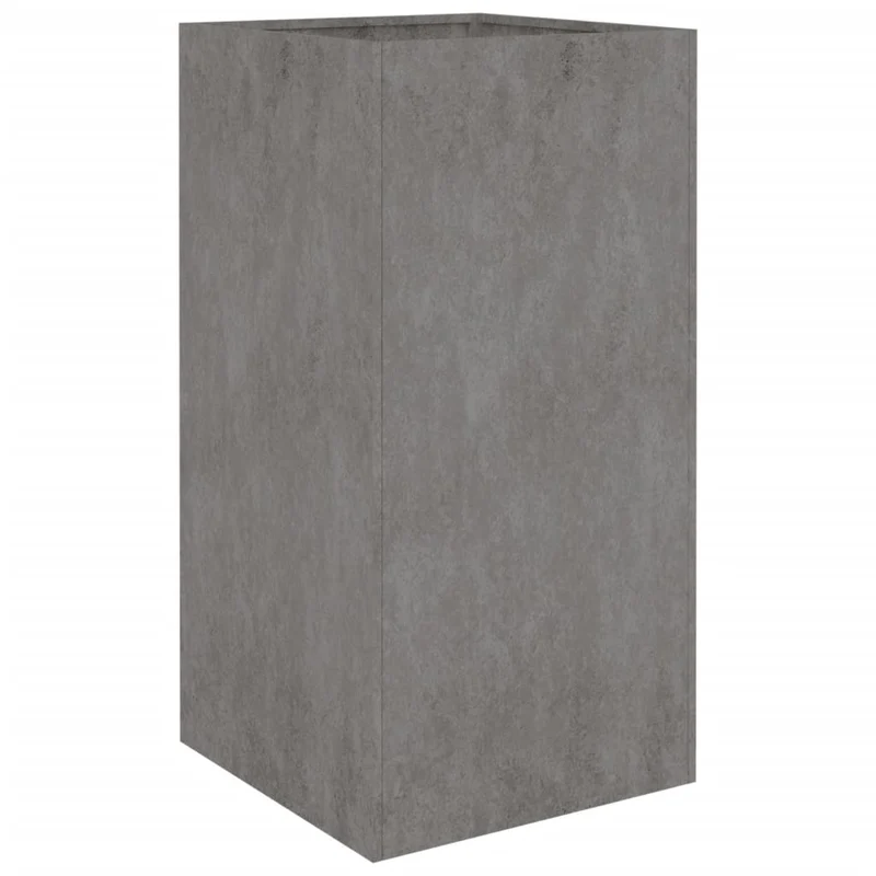 Jardinière bac lit surélevé plantes fleurs terrasse jardin 40 x 40 x 80 cm acier corten marron 02_0037584