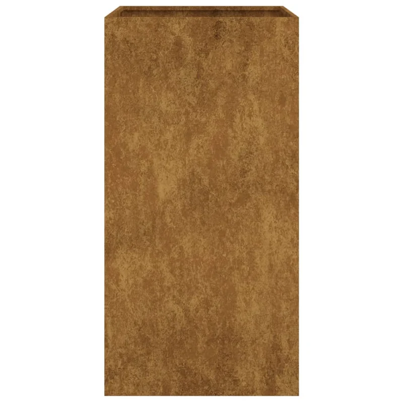 Jardinière bac lit surélevé plantes fleurs terrasse jardin 40 x 40 x 80 cm acier corten marron 02_0037584