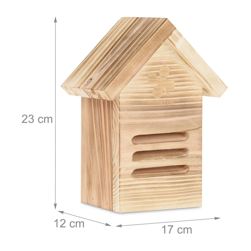 Maison à coccinelles suspendue en bois pour jardin protection environnementale 25 x 20 x 15 cm en bois naturel 13_0012306
