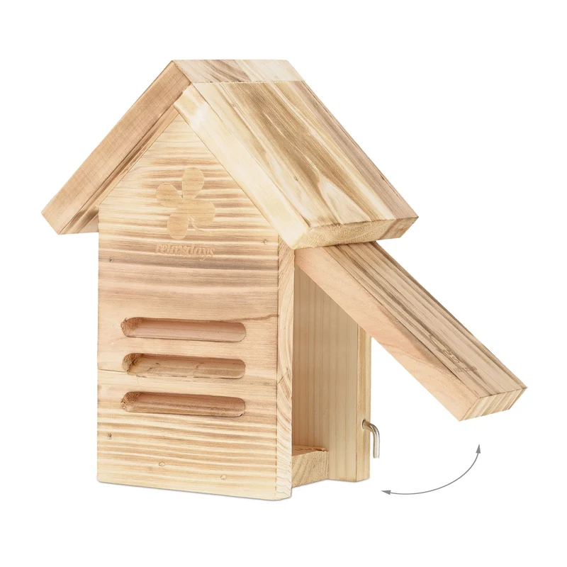 Maison à coccinelles suspendue en bois pour jardin protection environnementale 25 x 20 x 15 cm en bois naturel 13_0012306