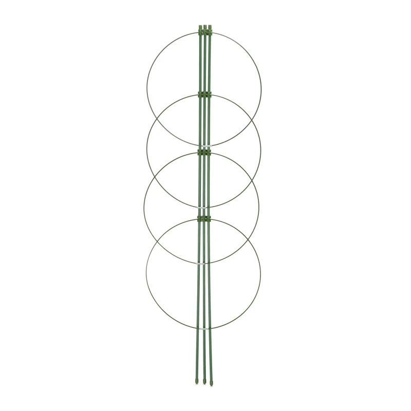 Lot de 3 tuteurs à tomates modernes 91 x 91 x 91 cm ajustables pour balcon jardin en métal vert 13_0015327