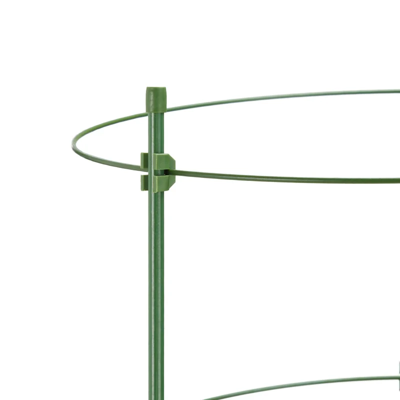 Lot de 3 tuteurs à tomates modernes 91 x 91 x 91 cm ajustables pour balcon jardin en métal vert 13_0015327