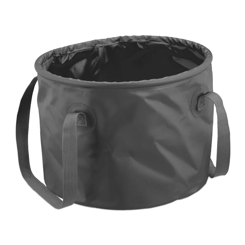 Seau pliable idéal camping pêche rangement facile 23 x 31 x 31 cm en PVC bleu 13_0015404