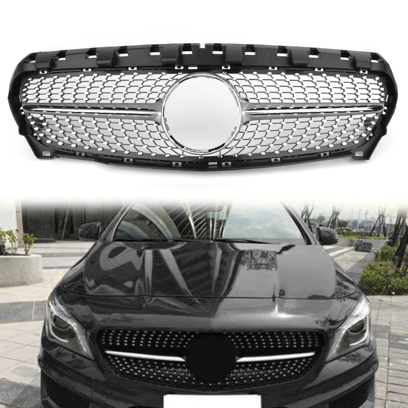 Grille Avant Diamant Mercedes CLA W117 CLA250 2013-2016 Argent