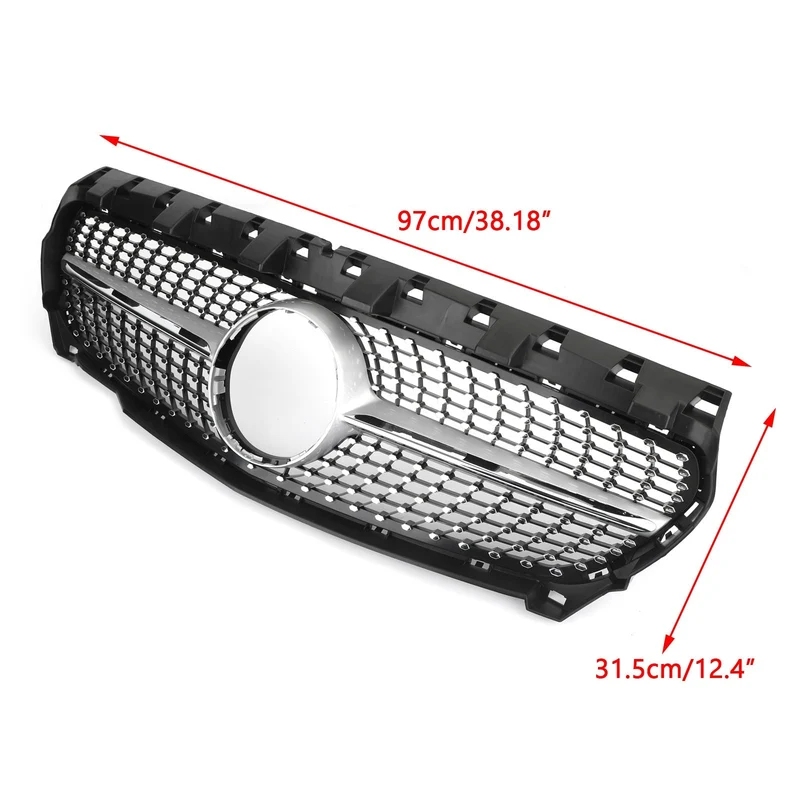 Grille Avant Diamant Mercedes CLA W117 CLA250 2013-2016 Argent