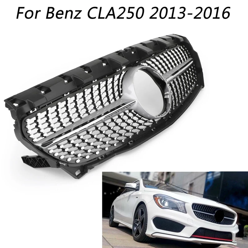 Grille Avant Diamant Mercedes CLA W117 CLA250 2013-2016 Argent