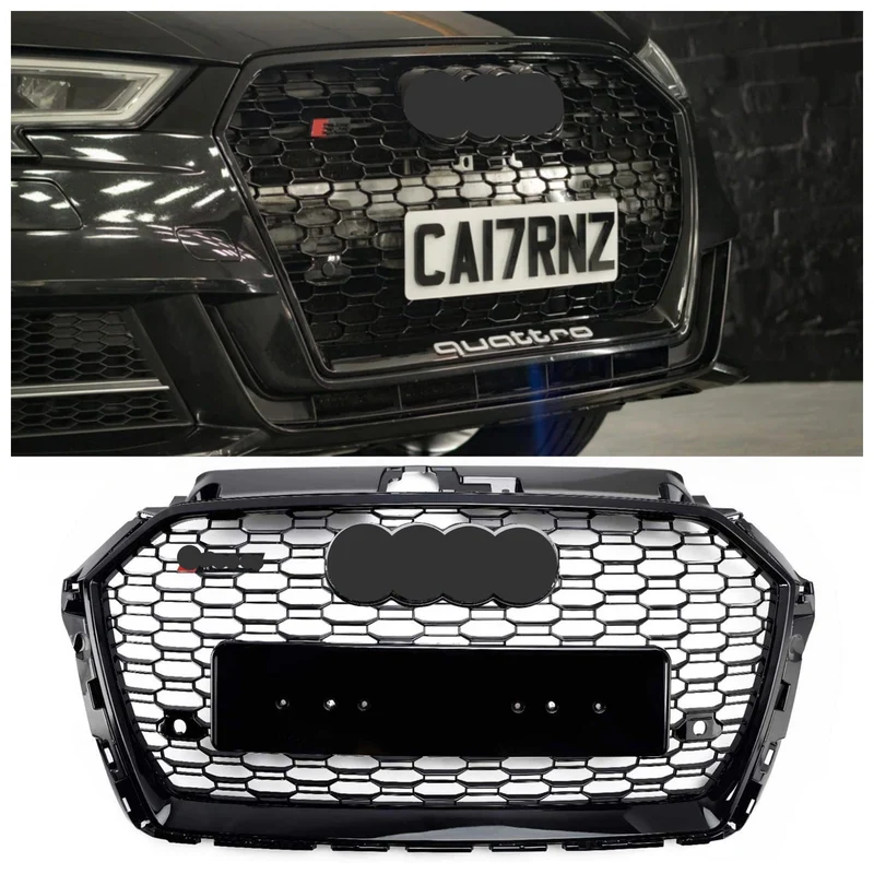Grille Avant RS3 Nid Abeille Audi A3 S3 8V 2017-2019 Noir