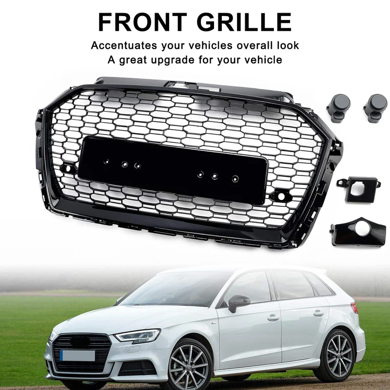 Grille Avant RS3 Nid Abeille Audi A3 S3 8V 2017-2019 Noir