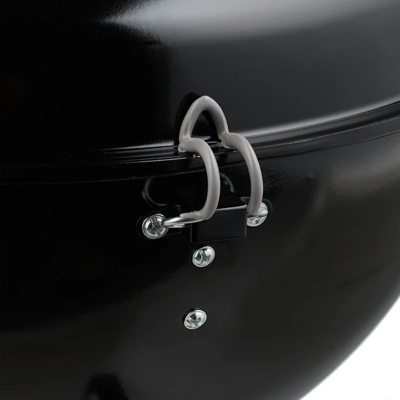 Barbecue portable rond pour parc 37 cm facile à transporter et entretien simple en métal noir 13_0016768