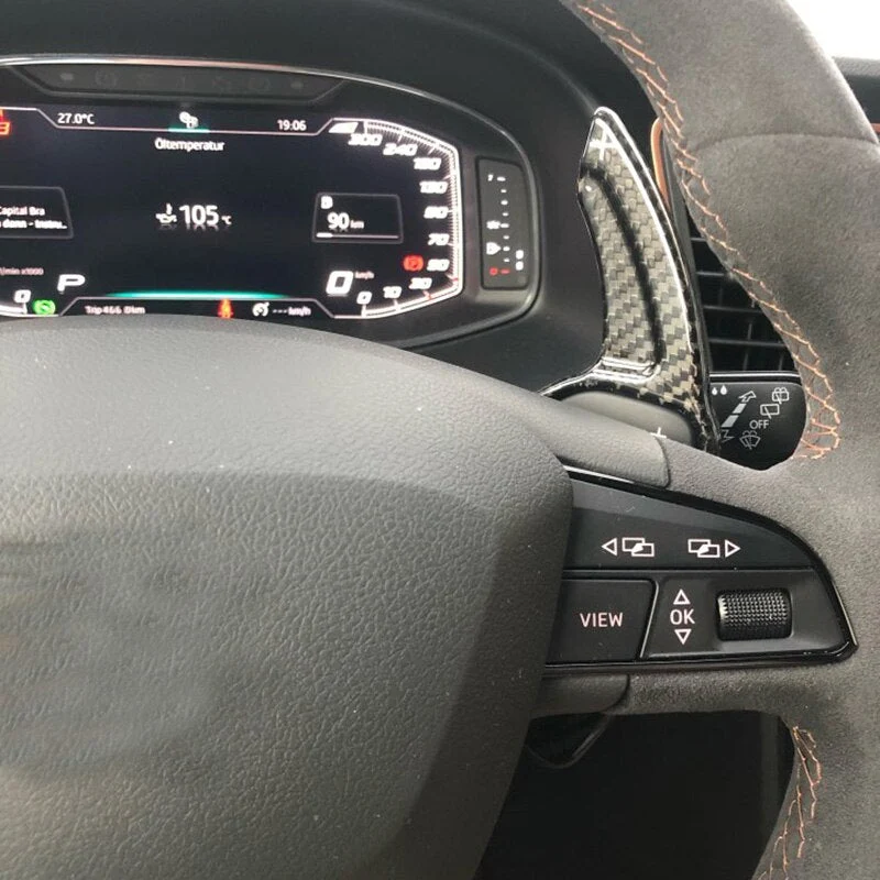 Extensions Palettes Volant SEAT Ibiza 6F 2015-2020 Carbone