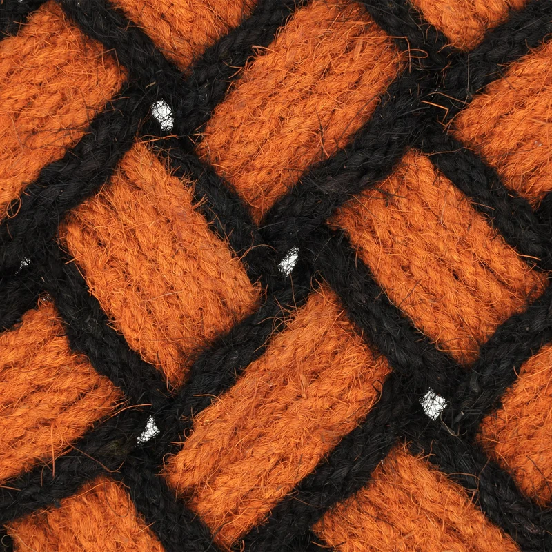 Paillasson décoratif réversible extérieur 80 x 60 cm en fibres de coco orange 13_0011427