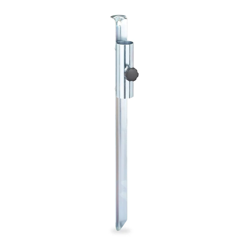 Pied de parasol robuste pour jardin camping plage en acier galvanisé gris 13_0010722