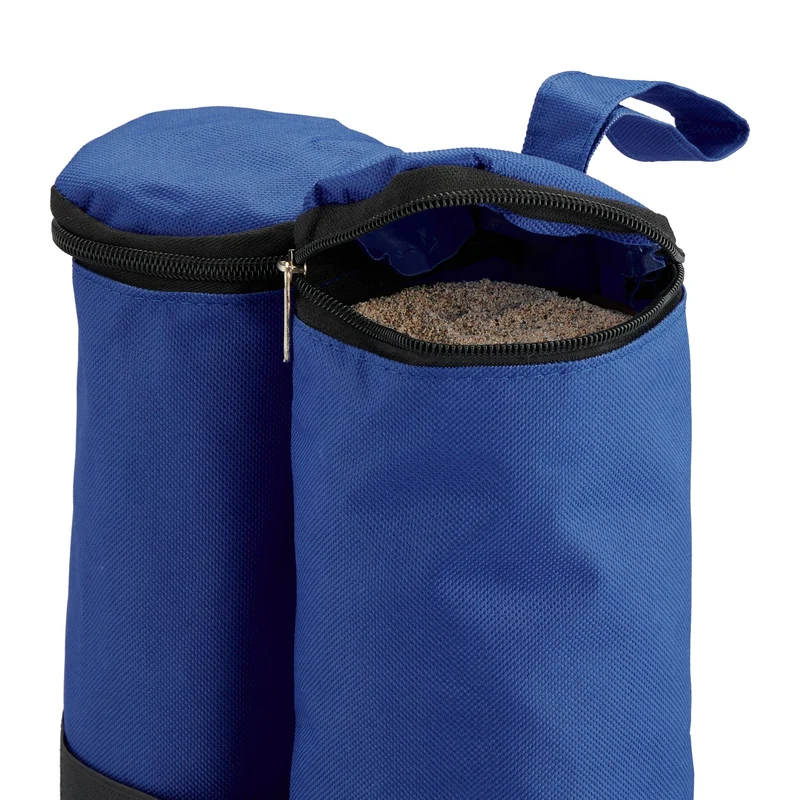 Lot de 4 sacs de lestage pour tonnelle extérieur remplissables 60 x 30 x 30 cm en tissu oxford noir 13_0015397