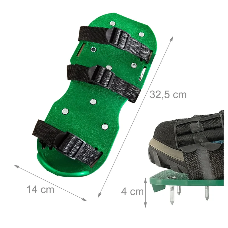 Chaussures aérateur de gazon taille unique 37 à 48 semelle résistante confort santé pelouse en PP vert 13_0017911