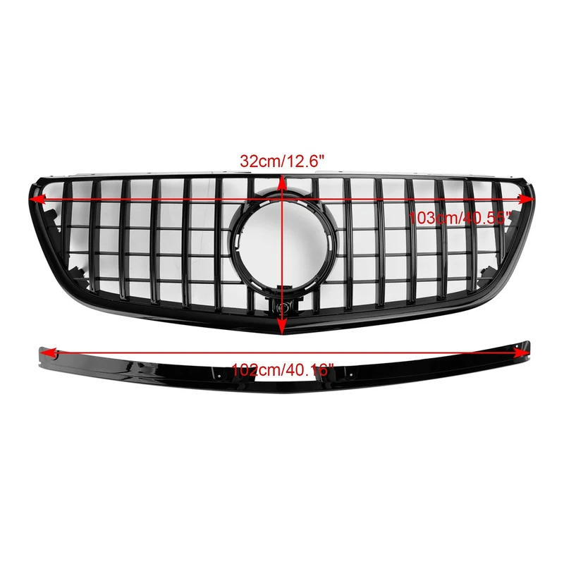 Grille Pare-Chocs Noir Brillant Mercedes Vito W447 2015-2019