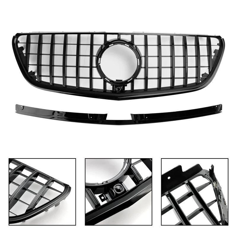 Grille Pare-Chocs Noir Brillant Mercedes Vito W447 2015-2019