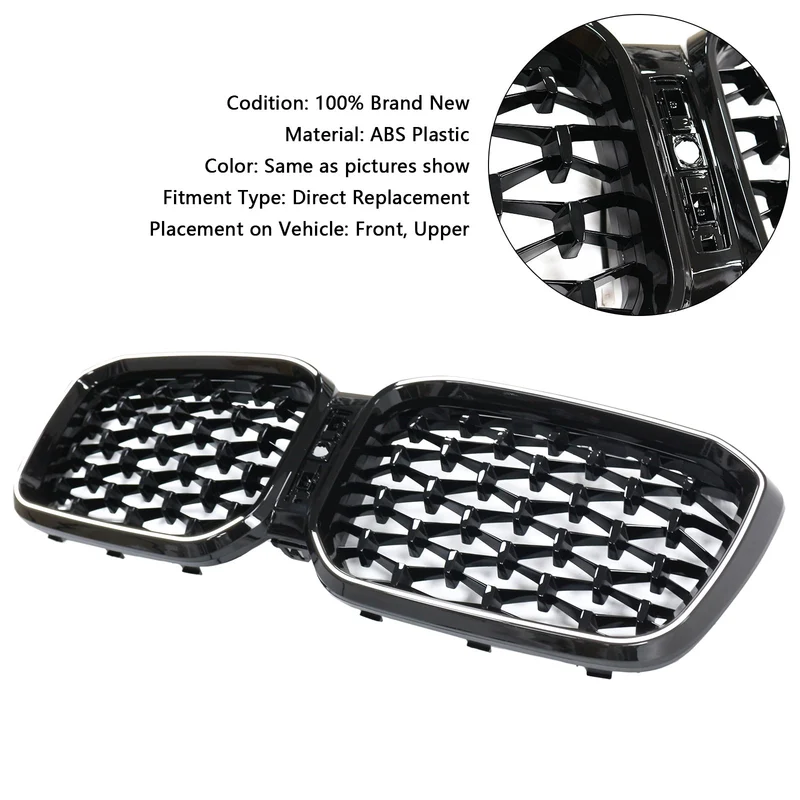 Grille Diamant BMW X3 X4 G01 G02 Noir 2022-2025 v2