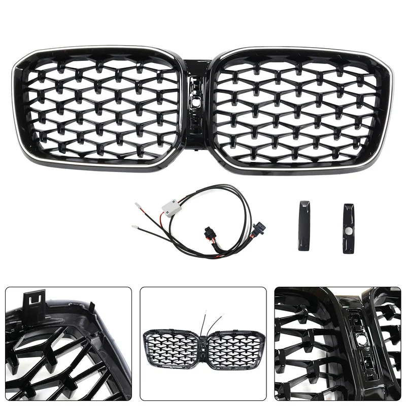 Grille Diamant BMW X3 X4 G01 G02 Noir 2022-2025 v2