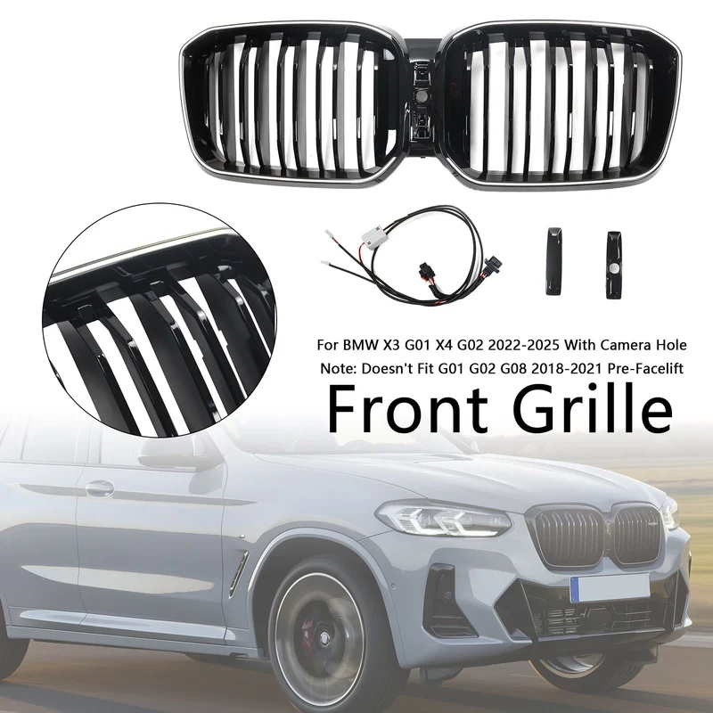Grille BMW X3 G01 X4 G02 Double Lamelles 2022-2025
