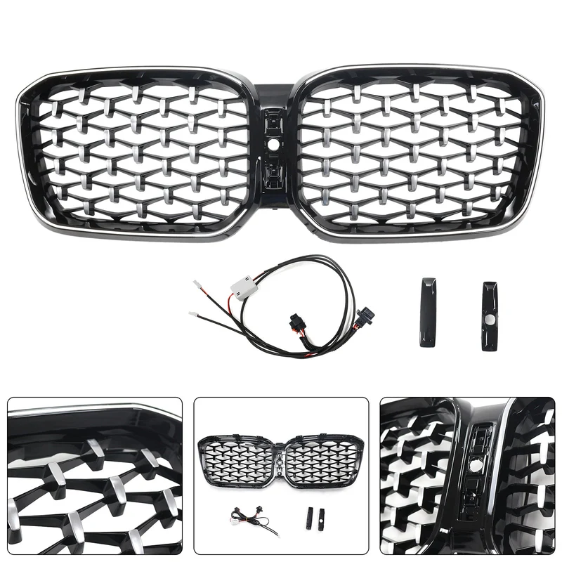 Calandre Diamant BMW X3 X4 G01 G02 Noir 2022-2025