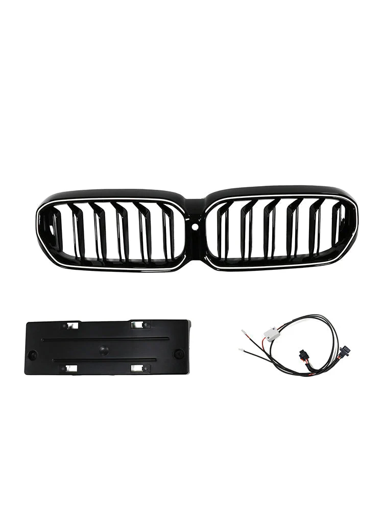 Calandre Double Lamelles BMW Série 5 G30 G38 2021-2024 Noir