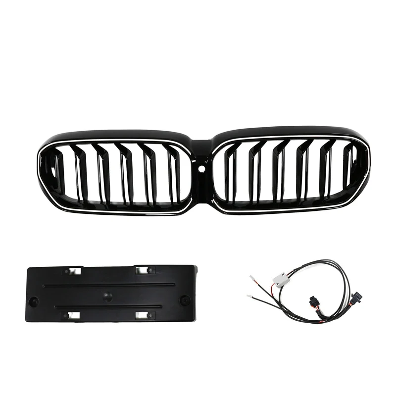 Calandre Double Lamelles BMW Série 5 G30 G38 2021-2024 Noir