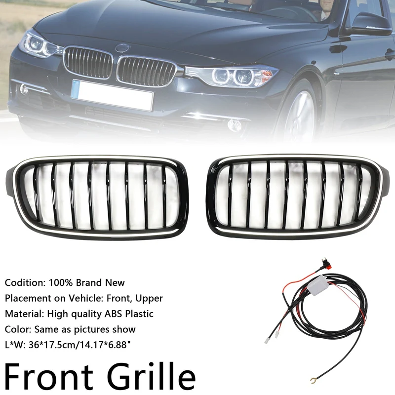 Calandre LED BMW Série 3 F30 F31 F35 Noir Brillant