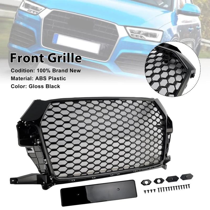 Calandre Nid d'Abeille RSQ3 Noir Brillant Audi Q3 2016-2018